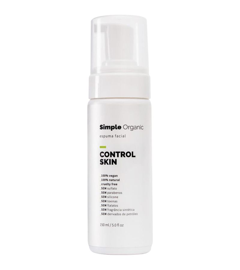 Espuma-Paralimpeza-Simple-Organic-150ml-Control-Skin