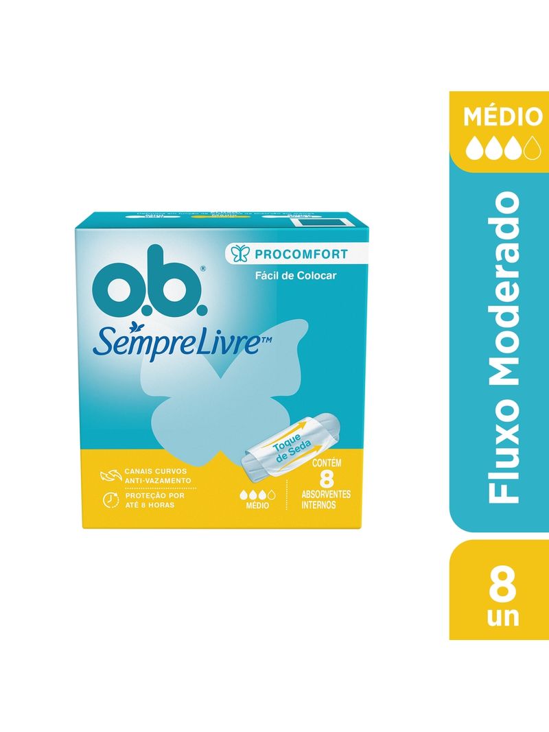 Absorvente-O.b.-Interno-Procomfort-Com-8-Medio-Sem-Aplicador