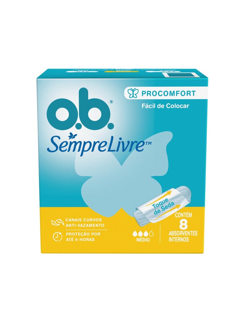 Absorvente-O.b.-Interno-Procomfort-Com-8-Medio-Sem-Aplicador