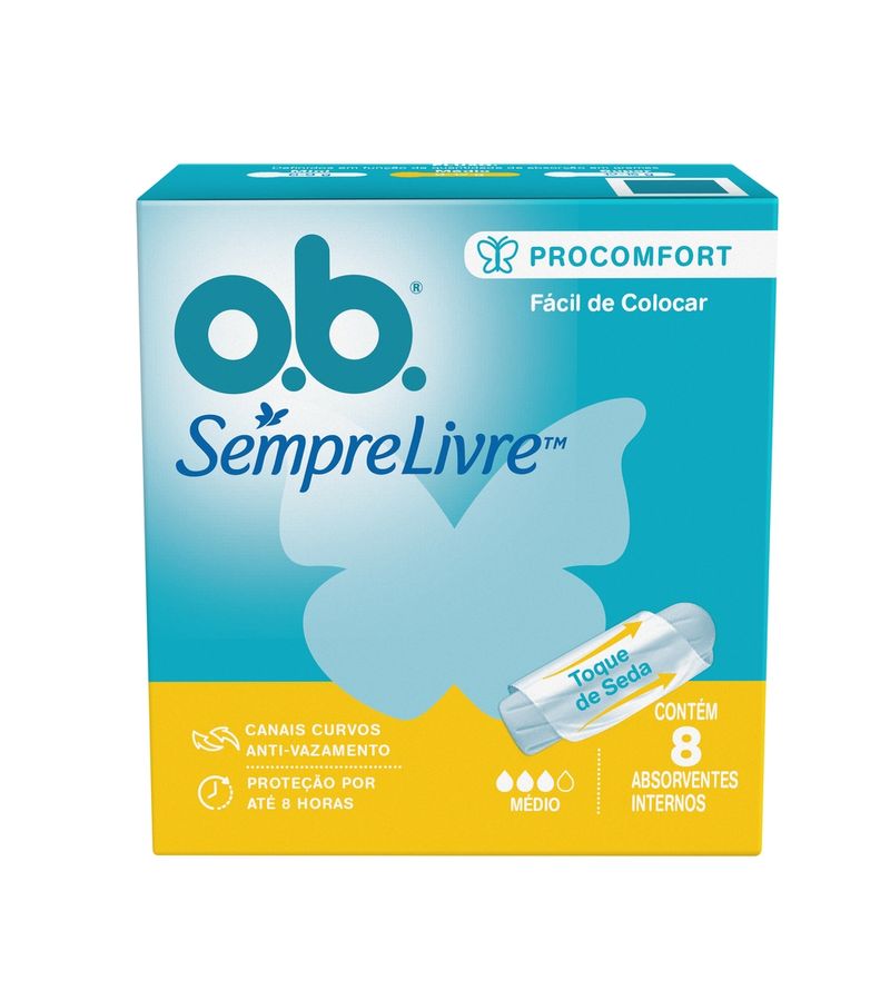 Absorvente-O.b.-Interno-Procomfort-Com-8-Medio-Sem-Aplicador
