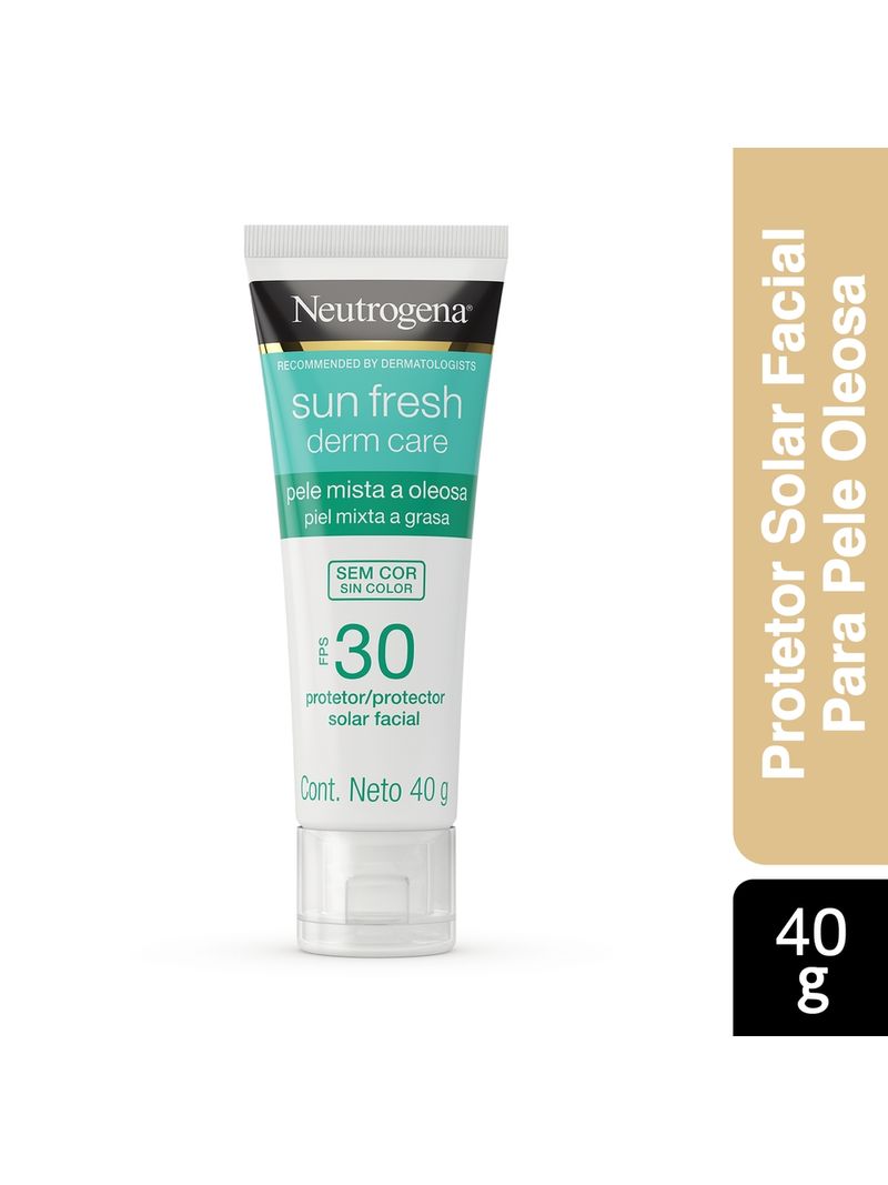 Protetor-Solar-Facial-Neutrogena-Sun-Fresh-Derm-Care-Fps30-40g-Sem-Cor--Pele-Mista-A-Oleosa