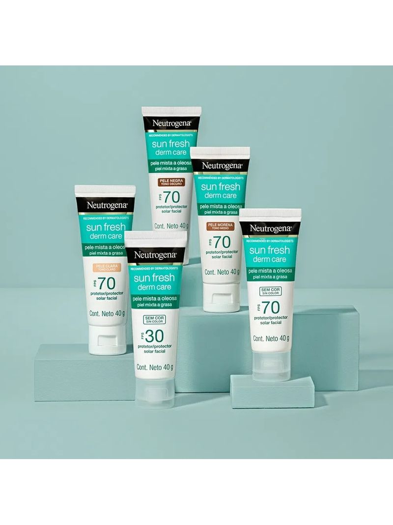 Protetor-Solar-Facial-Neutrogena-Sun-Fresh-Derm-Care-Fps70-40g-Sem-Cor--Pele-Mista-A-Oleosa