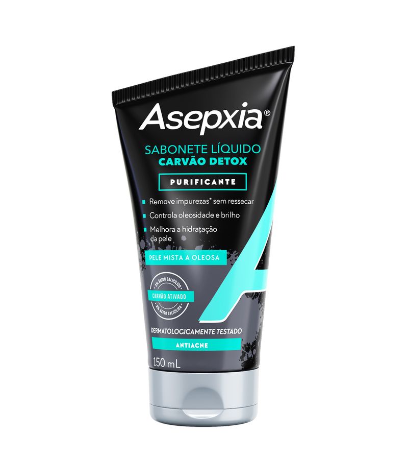 Sabonete-Asepxia-Liquido-Carvao-Detox-150ml-Purificante-Pele-Mista-E--Oleosa