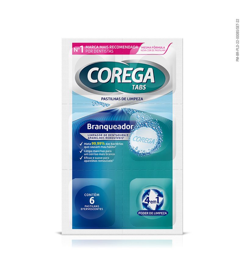 Limpador-De-Dentadura-E-Aparelhos-Removiveis-Corega-Tabs-Com-6-Pastilhas--Efervescentes-Branqueador