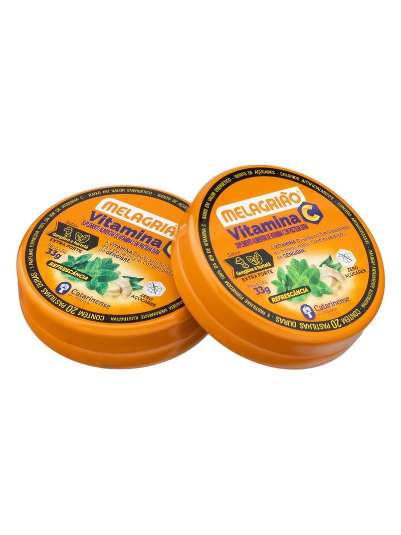 Melagriao-Pastilha-De-Vitamina-C-Extra-Forte-Com-Hortela-E-Gengibre----Lata-Com-20-Pastilhas
