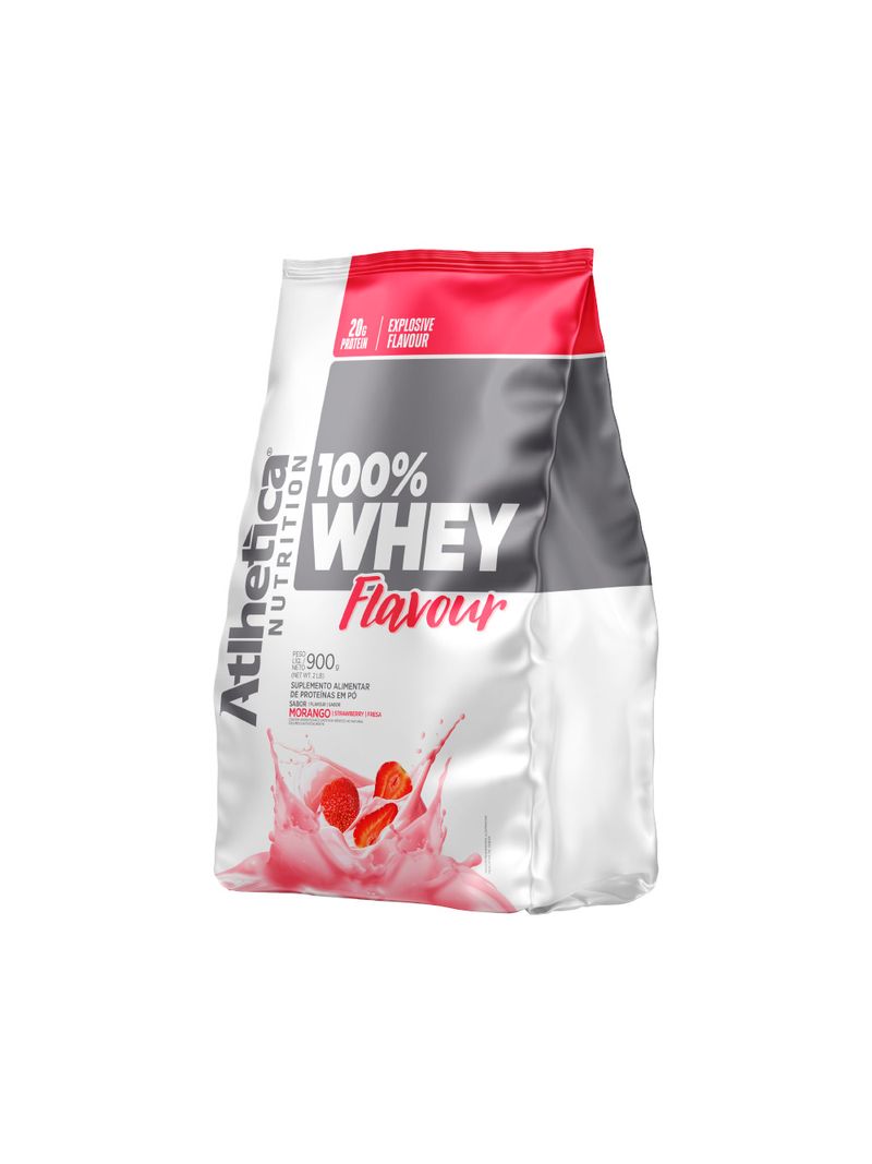 Suplemento-Atlhletica-100--Whey-Flavour-900gr-Morango