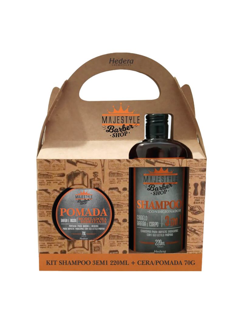 Kit-Majestyle-Shampoo-3-Em-1-220ml---Pomada-Modeladora-Hidratante-70g