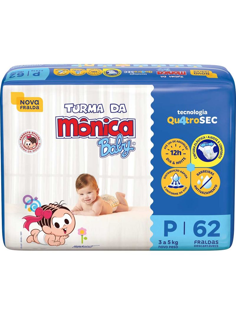 Fralda-Turma-Da-Monica-Baby-Com-62-Tamanho-P