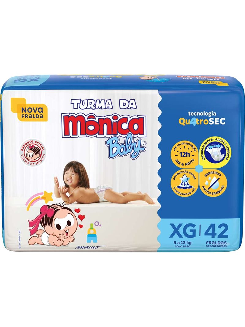 Fralda-Turma-Da-Monica-Baby-Com-42-Tamanho-Xg