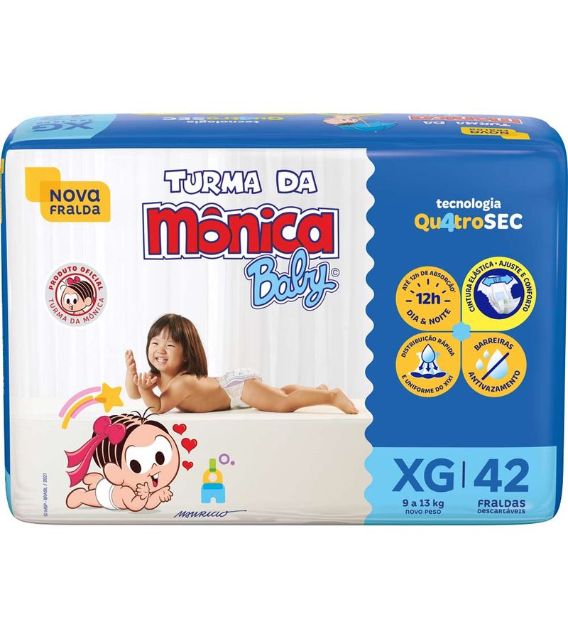 Fralda-Turma-Da-Monica-Baby-Com-42-Tamanho-Xg