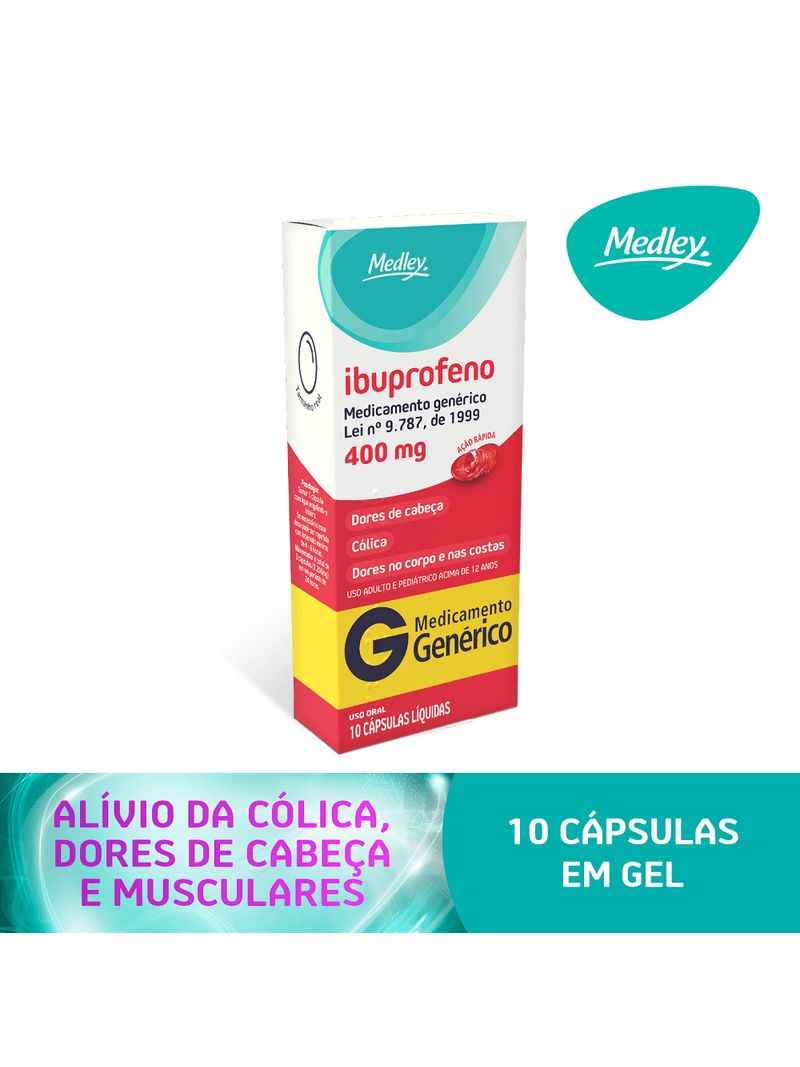 Ibuprofeno-Medley-Com-10-Capsulas-400mg-Generico