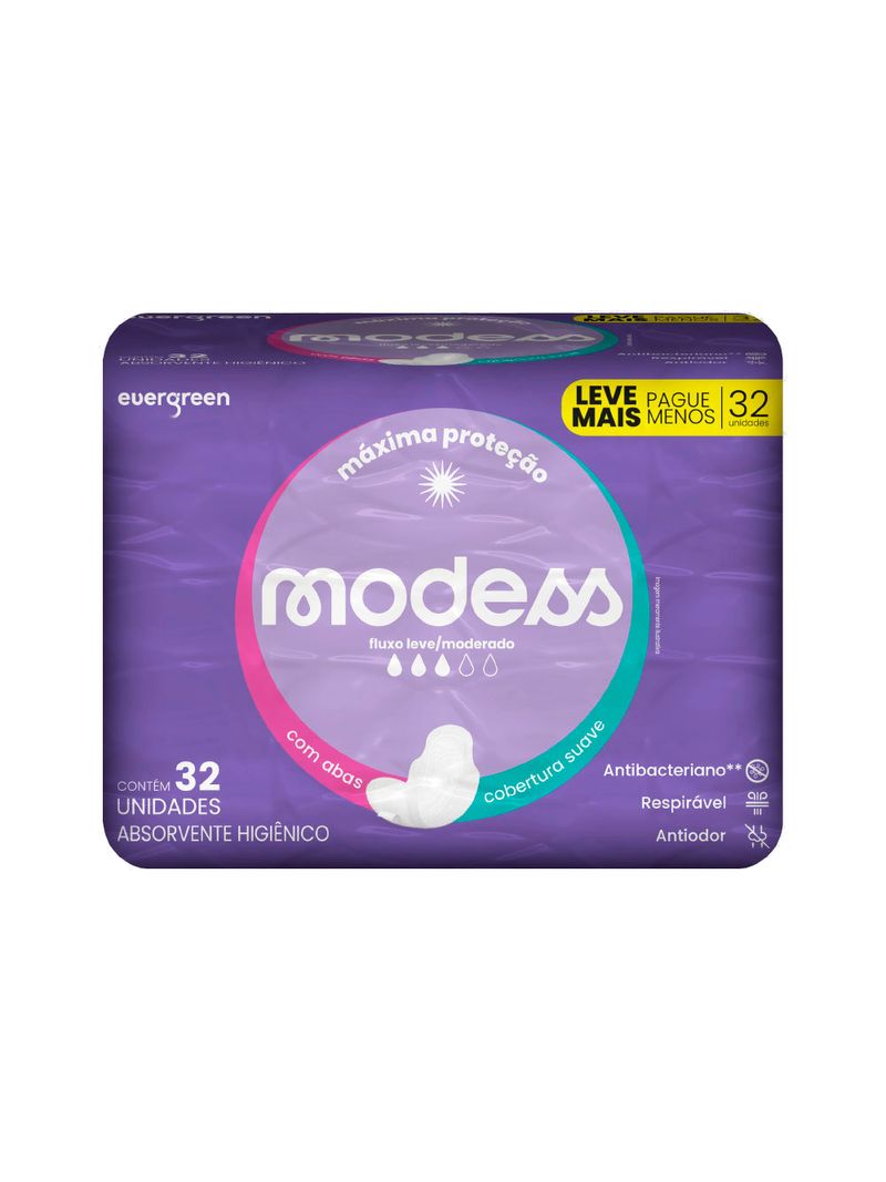 Absorvente-Modess-Maxima-Protecao-Com-32-Leve--Pague--Com-Abas-Especial