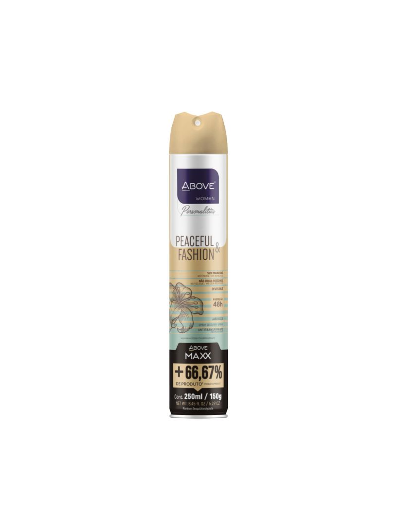 Desodorante-Above-Feminino-Personalities-Maxx-250ml-Aerosol-Peaceful--Fashion