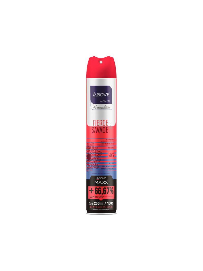 Desodorante-Above-Femenino-Personalities-Maxx-250ml-Aerosol-Fierce-E--Savage