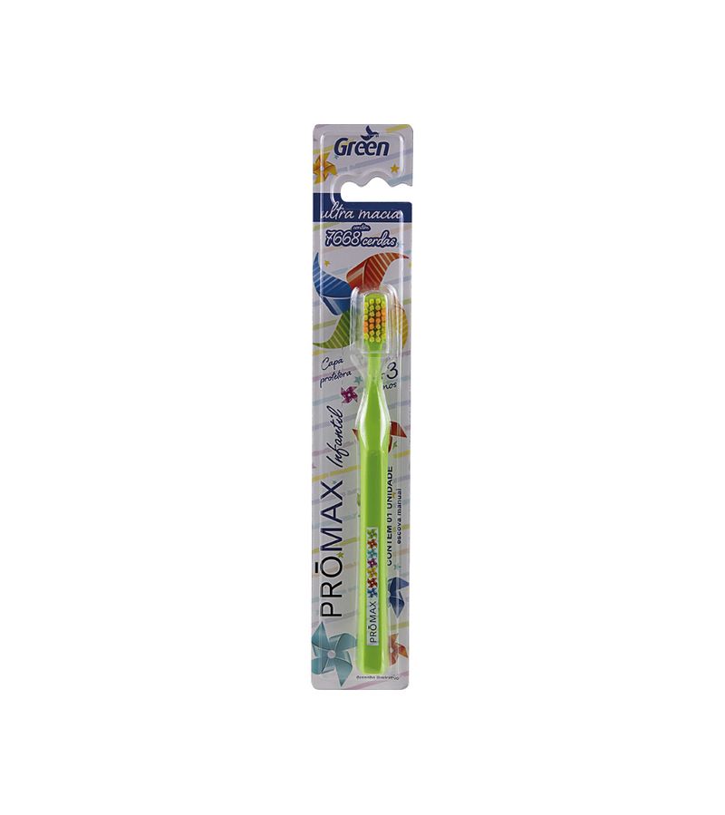 Escova-Dental-Green-Promax-Infantil-Com-1--3anos-Ultra-Macia
