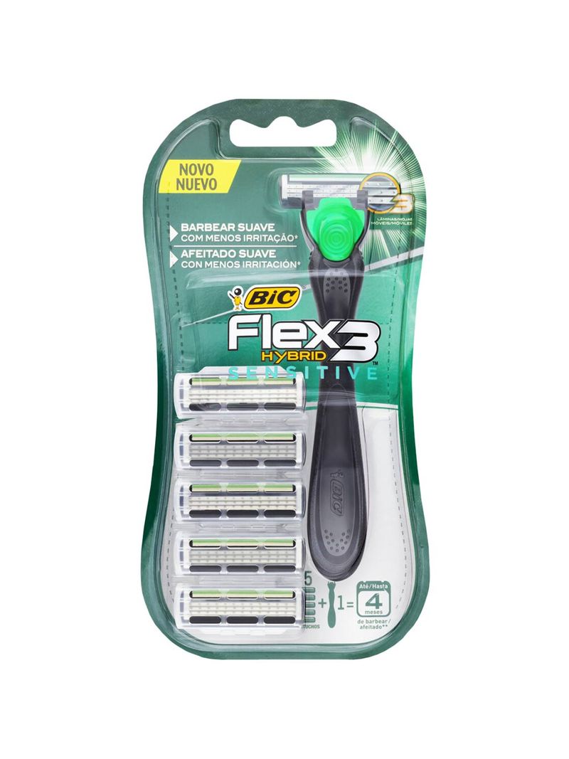 Aparelho--lamina-Bic-Flex3-Com-1-5-Hybrid-Sensitive