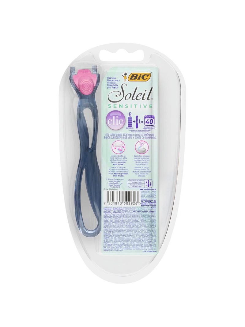 Aparelho-lamina-Bic-Soleil-Clic-Com-1-Aparelho---5-Cartuchos-Sensitive