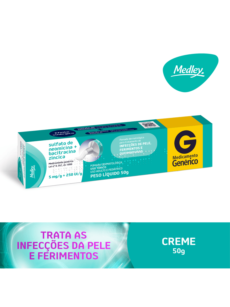 Neomicina---Bacitracina-Zincica-Medley-Pomada-50g