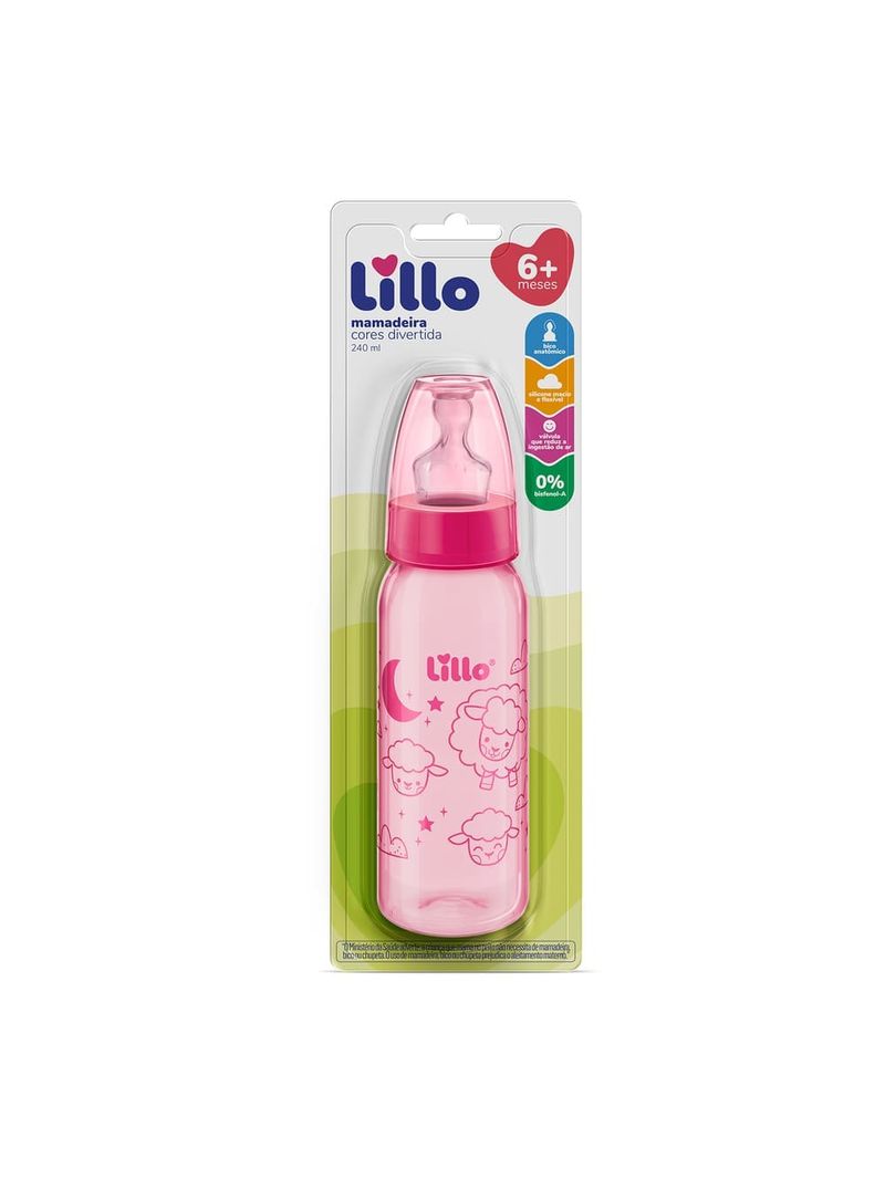 Mamadeira-Lillo-Cores-Divertidas-240ml-Silicone-Rs-Ref.633831