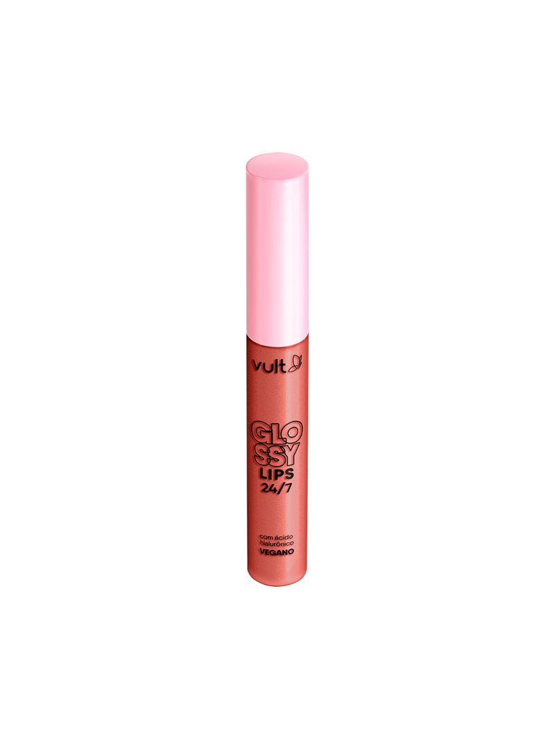 Gloss-Vult-Liquido-Glossy-Lips-24-7-52ml-Pessego