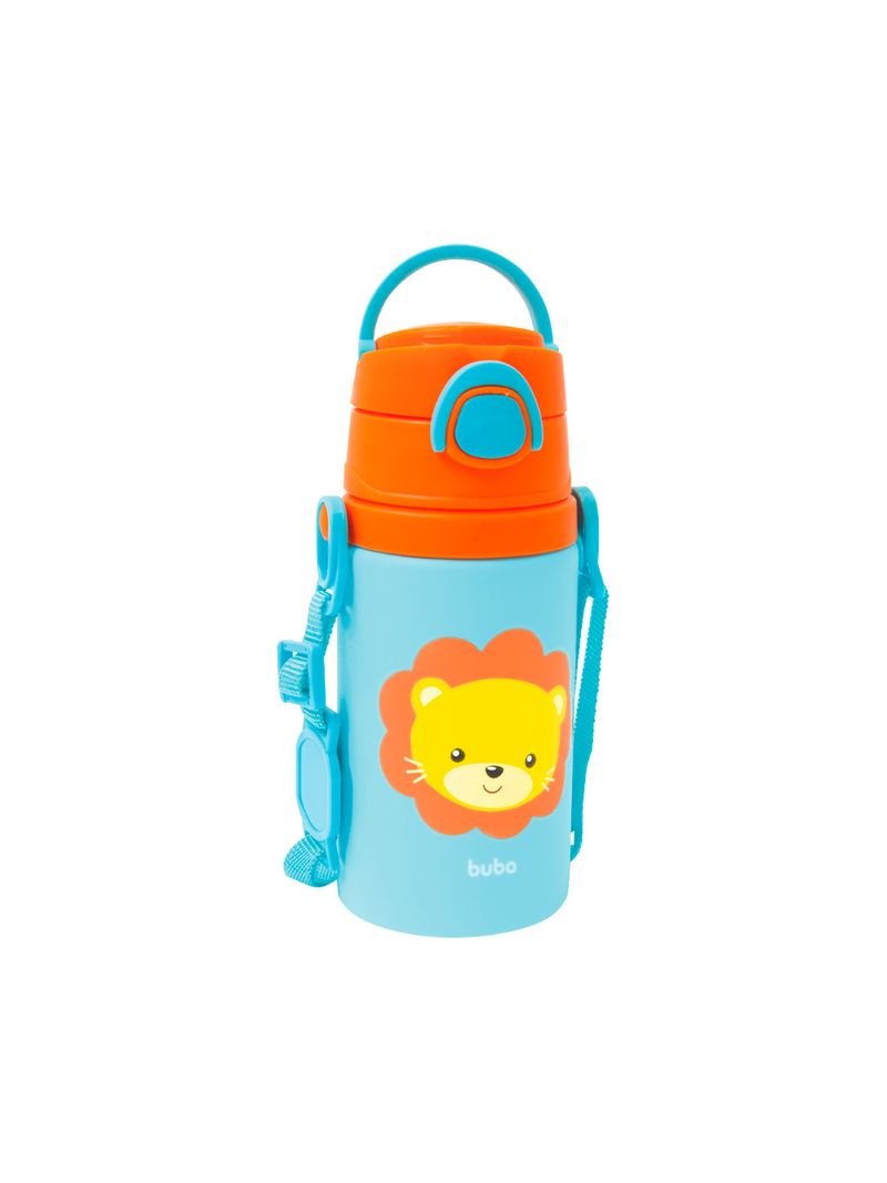 Garrafinha-De-Aluminio-Buba-450ml-Com-Canudo-Leao