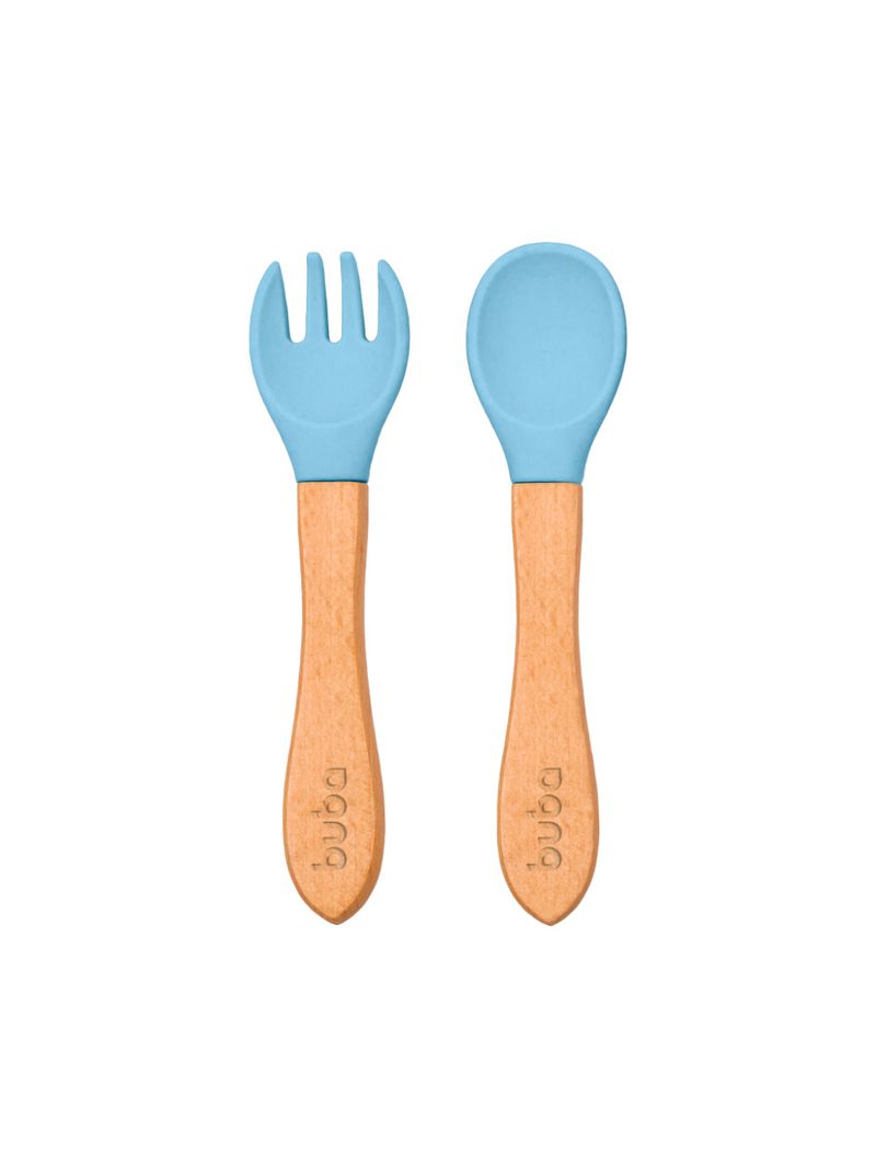 Colher---Garfo-Silicone-E-Bambu-Buba-Azul