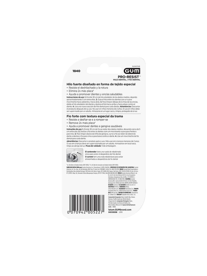 Fio-Dental-Gum-Pro-resist-165mt