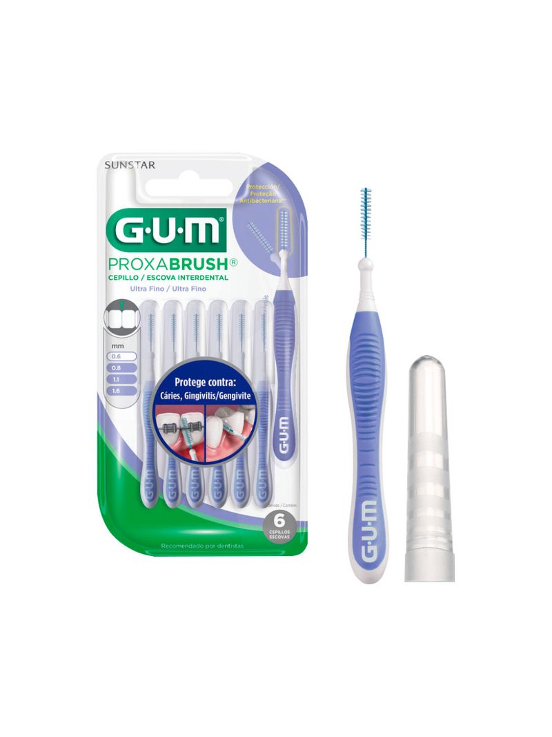 Escova-Interdental-Gum-Com-6-0.6mm-Ultra-Fino