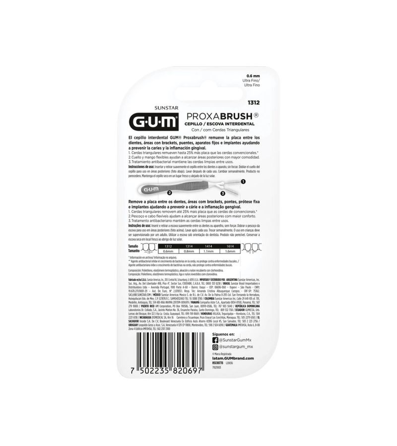 Escova-Interdental-Gum-Com-6-0.6mm-Ultra-Fino