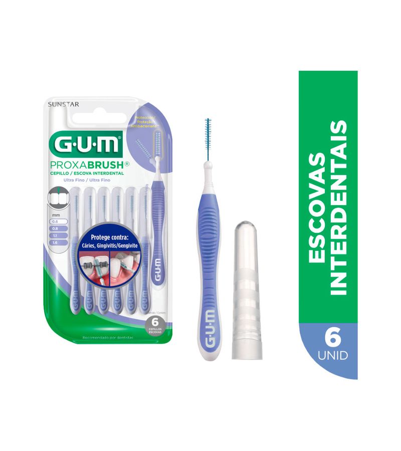 Escova-Interdental-Gum-Com-6-0.6mm-Ultra-Fino