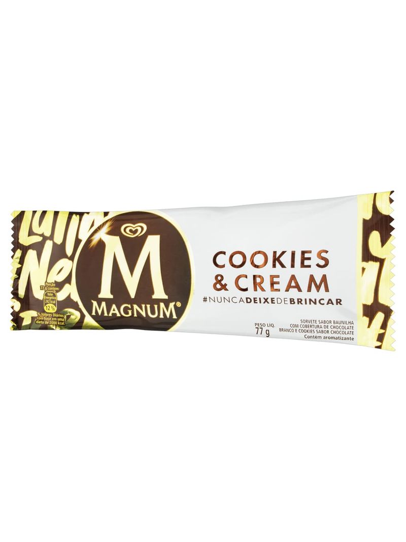 Kibon-Sorvete-Magnum-77-Gramas-Cookies-E-Cream-Sabor-Baunilha-Com--Cobertura-De-Chocolate-Branco