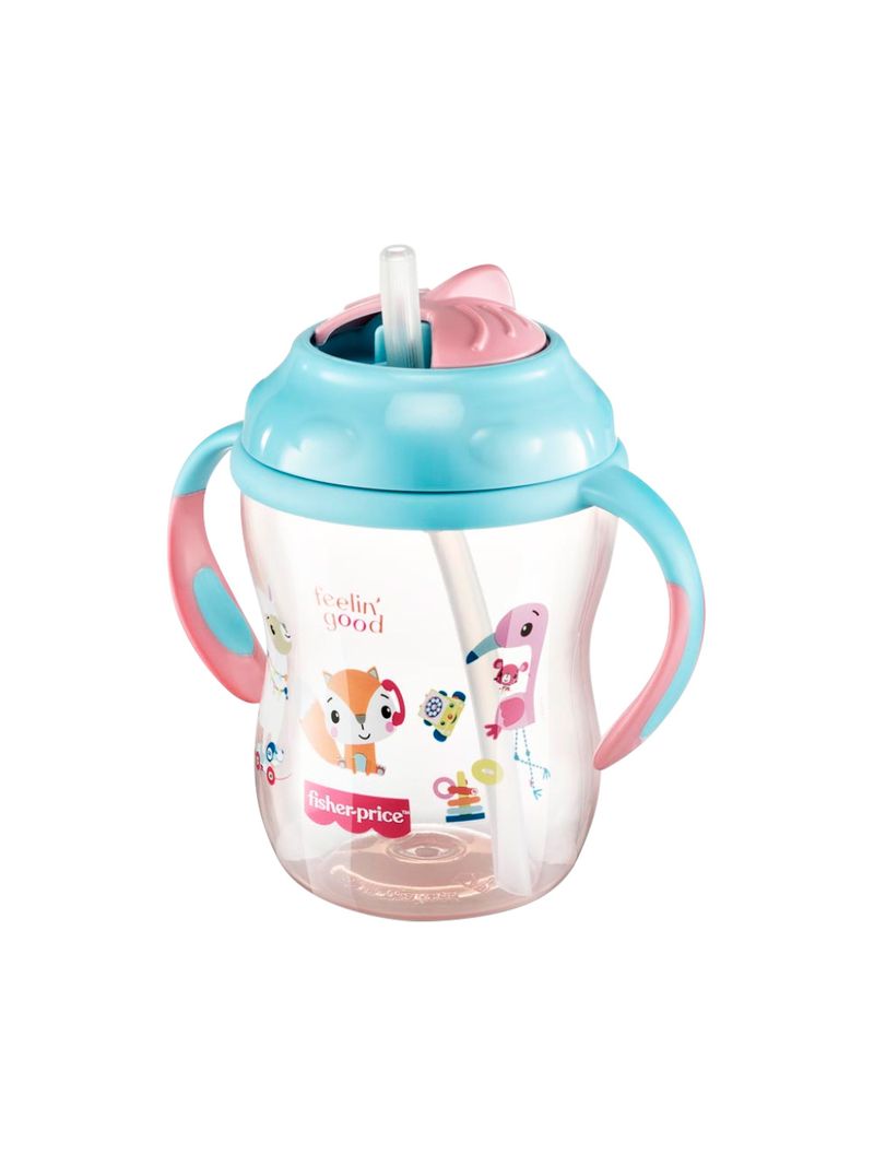 Copo-De-Treinamento-Fisher-Price-270ml-Com-Canudo-Rosa
