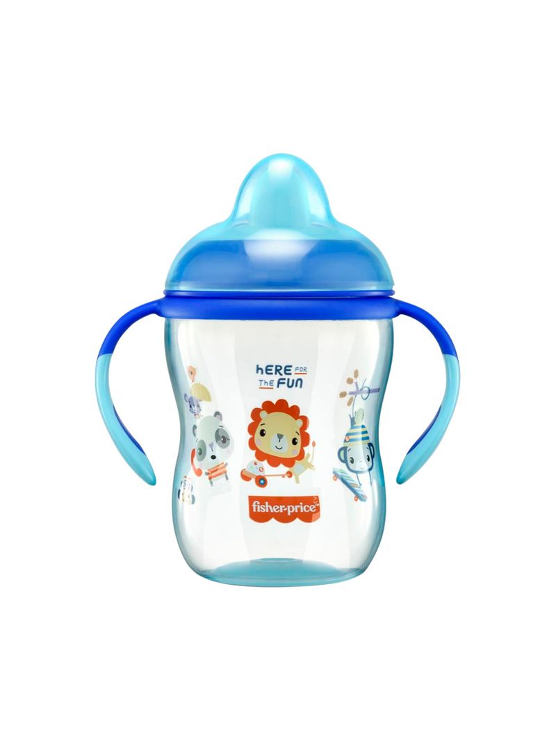 Copo-De-Treinamento-Fisher-Price-270ml-Bico-Semi-rigido-Azul