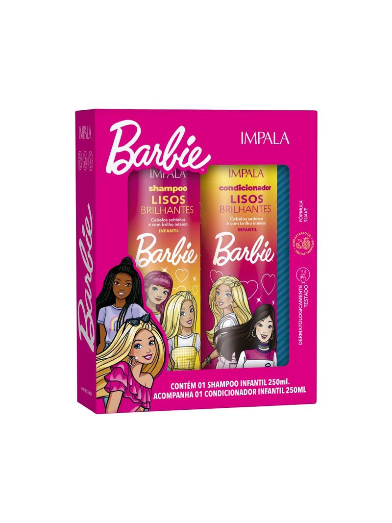 Shampoo-condicionador-Impala-Barbie-250-250ml-Lisos-Brilhantes