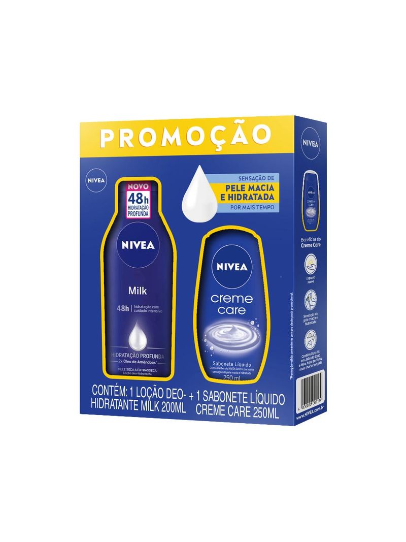 Hidratante-Nivea-200ml-Milk-250ml-Sabonete-Liquido-Creme-Care-Especial