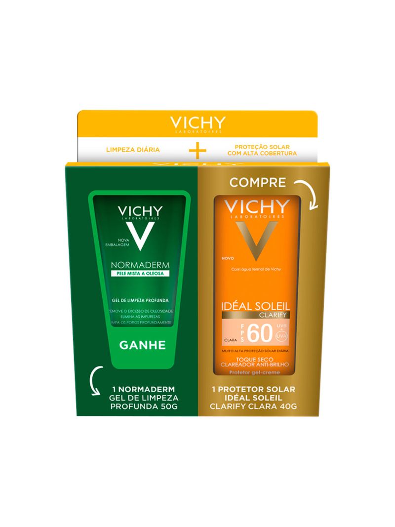 Vichy-Ideal-Soleil-40gr-Fps60-Clara-50gr-Normaderm-Especial