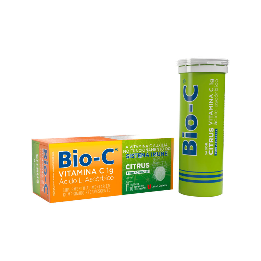 BIO C SISTEMA IMUNE COM 10 COMPRIMIDOS EFERVESCENTES CITRUS