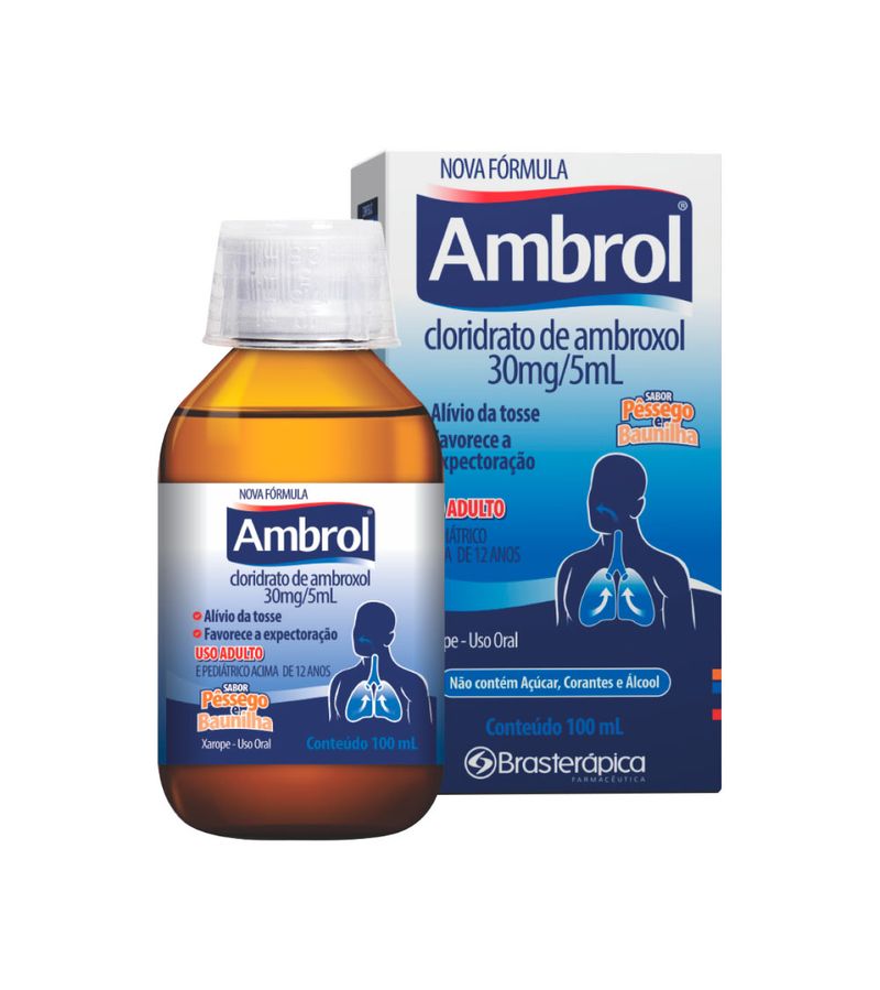 Ambrol-100ml-Xarope-30mg-5ml-Pessego-E-Baunilha