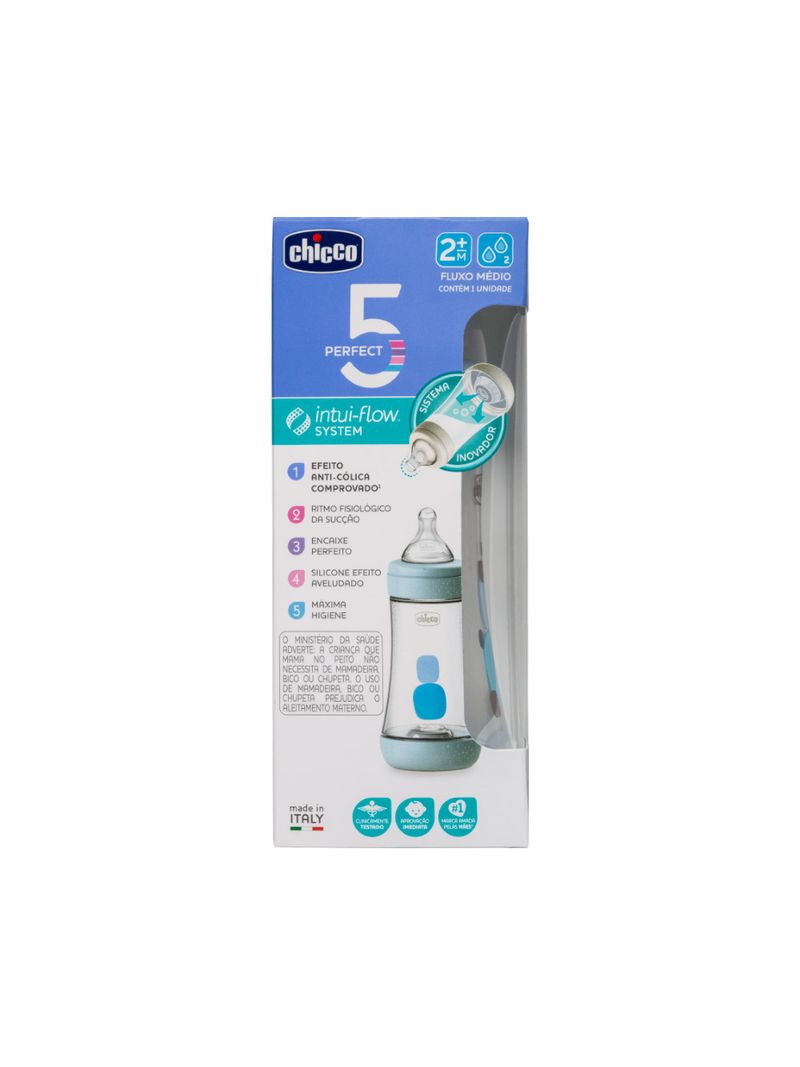 Mamadeira-Chicco-Perfect5-240ml-Fluxo-Medio-Azul