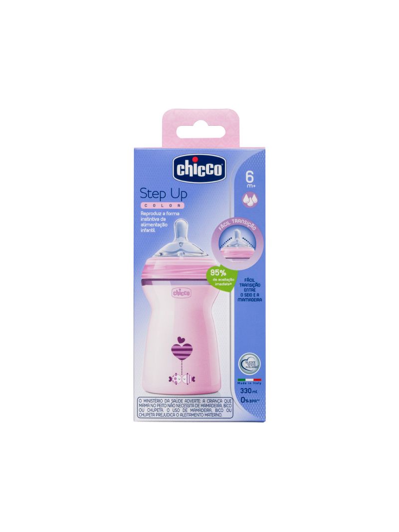 Mamadeira-Chicco-Step-Up-Color-330ml-Rosa