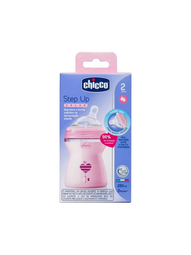 Mamadeira-Chicco-Step-Up-Color-250ml-Rosa