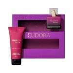 Deo-Colonia-Eudora-Kiss-Me-50ml-100ml-Locao-Hidratante-Rosa-Marcante
