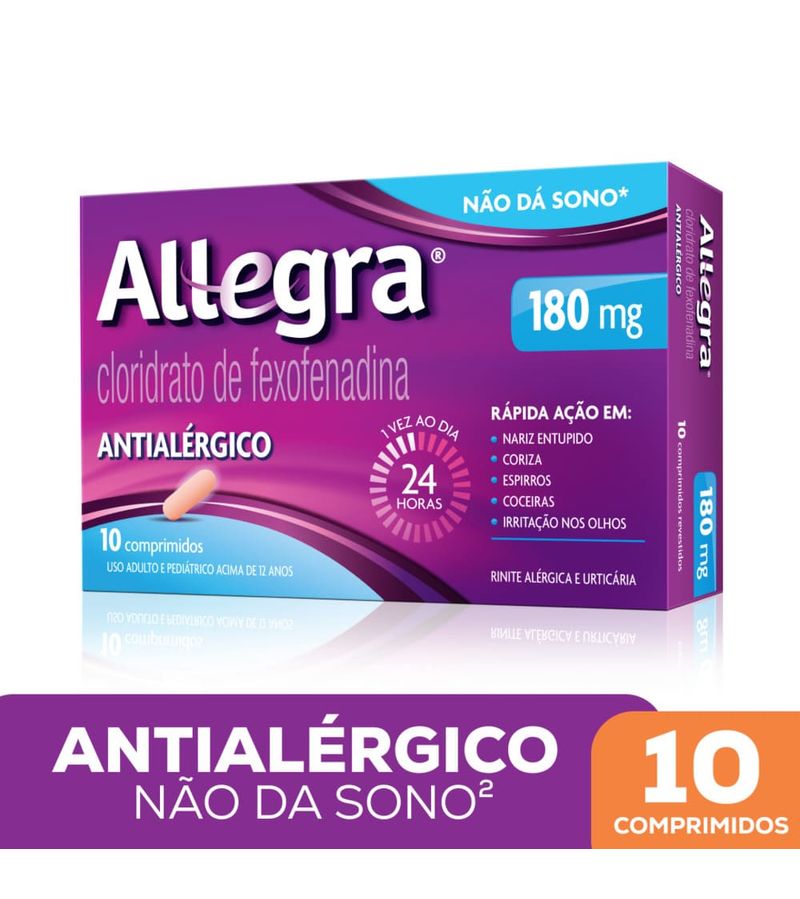 Antialergico-Allegra®-180mg-Com-10-Comprimidos