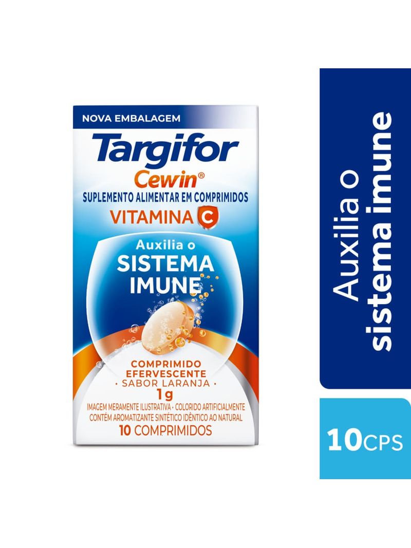 Targifor-Cewin-1g-Com-10-Comprimidos-Efervescentes-Sabor-Laranja