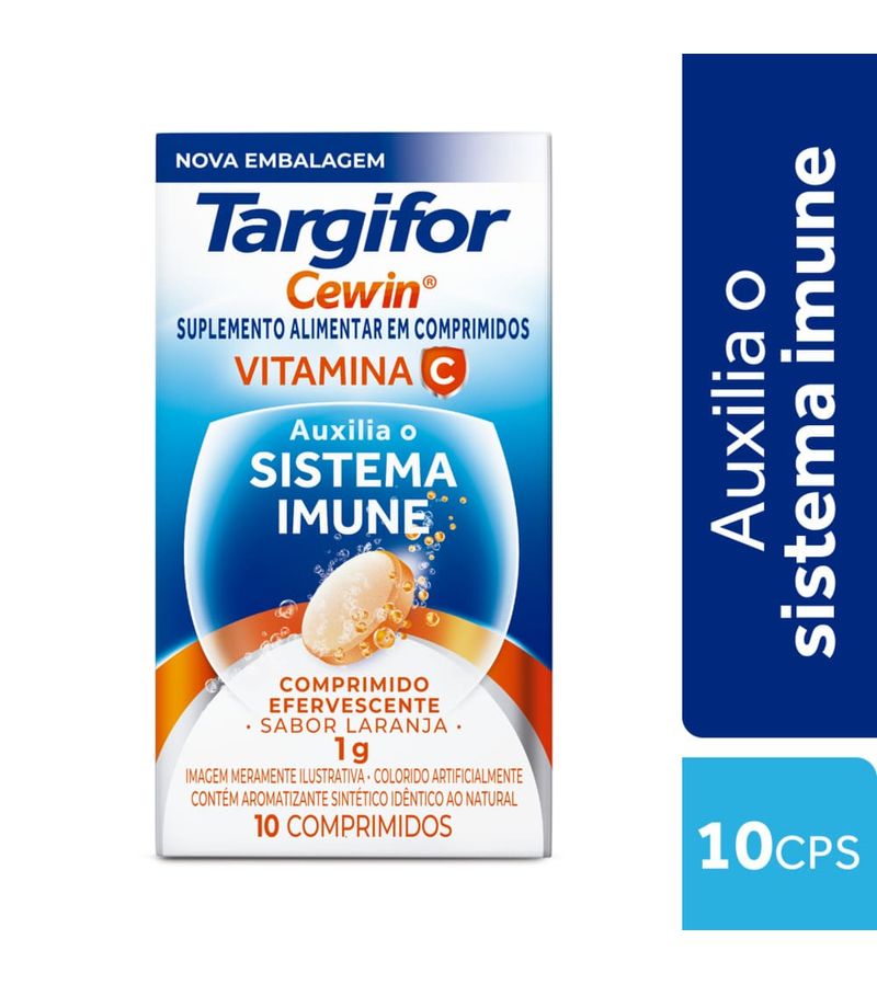 Targifor-Cewin-1g-Com-10-Comprimidos-Efervescentes-Sabor-Laranja
