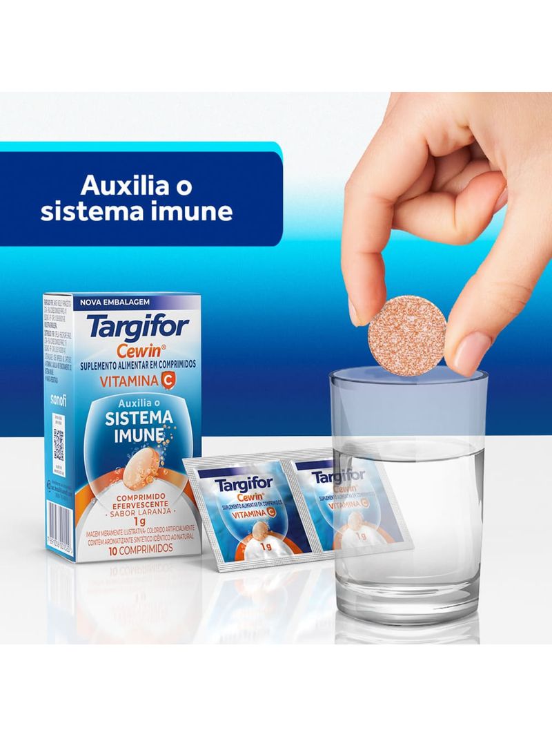 Targifor-Cewin-1g-Com-10-Comprimidos-Efervescentes-Sabor-Laranja