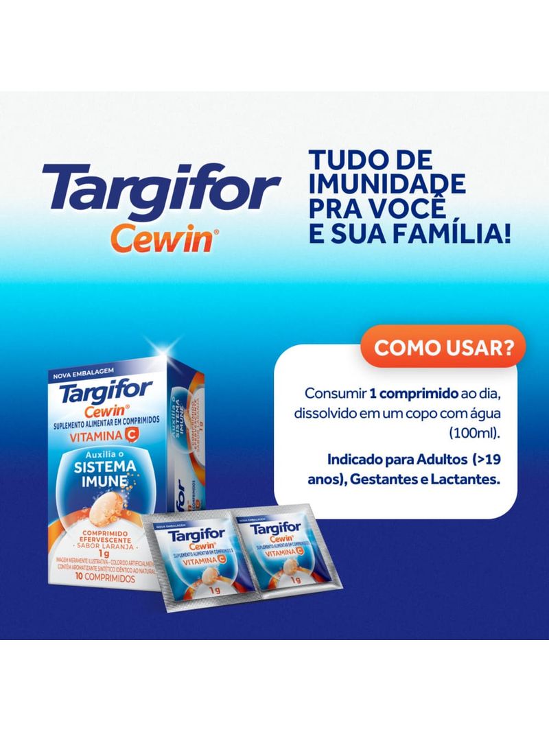 Targifor-Cewin-1g-Com-10-Comprimidos-Efervescentes-Sabor-Laranja