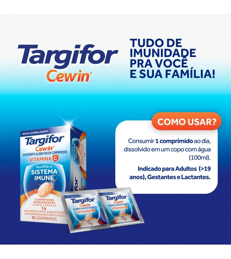 Targifor-Cewin-1g-Com-10-Comprimidos-Efervescentes-Sabor-Laranja