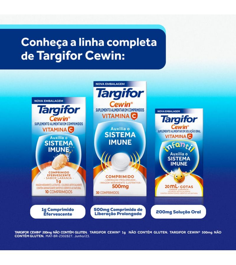 Targifor-Cewin-1g-Com-10-Comprimidos-Efervescentes-Sabor-Laranja
