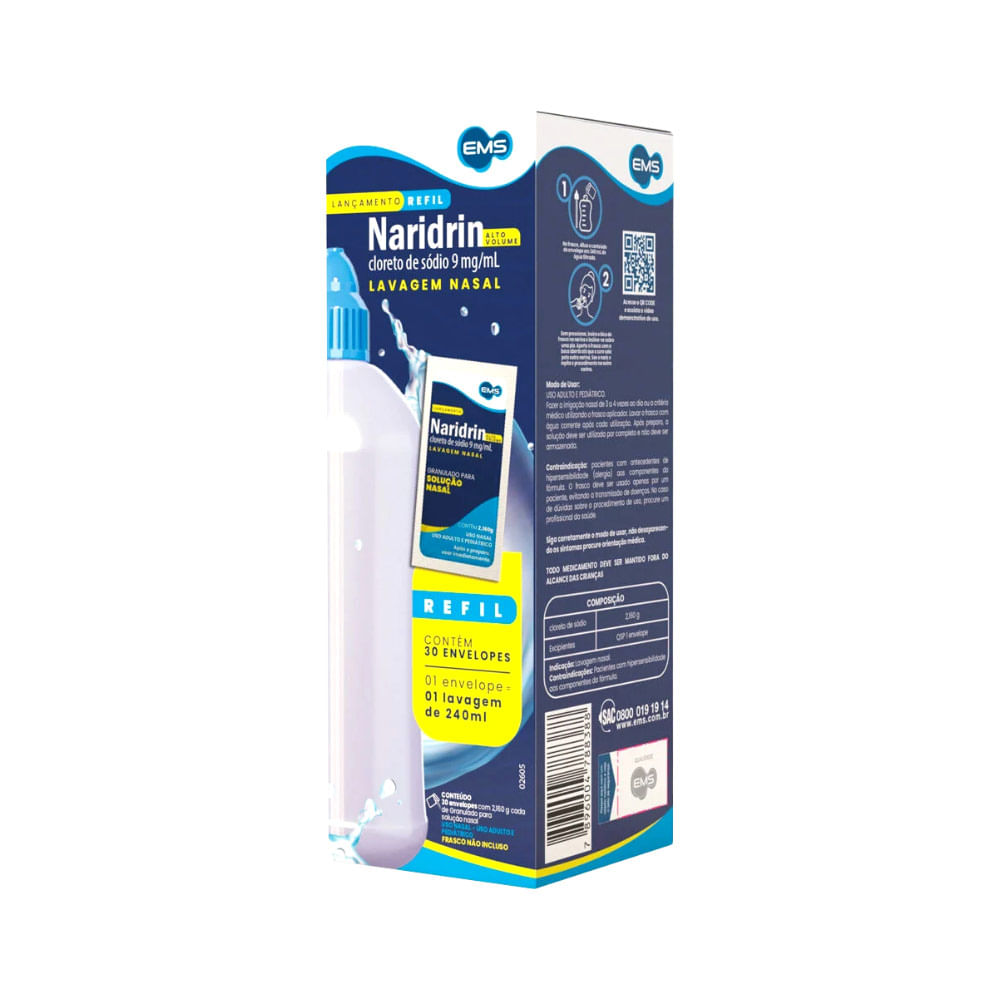 NARIDRIN ALTO VOLUME COM 30 ENVELOPES 0,9% - Drogaria Catarinense